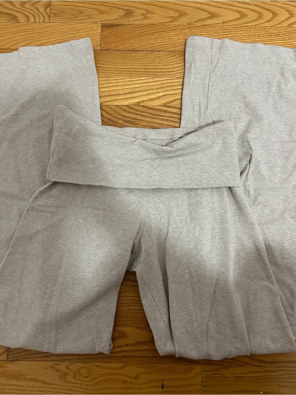 Brandy Melville foldover wide-leg cream Pricilla Pants